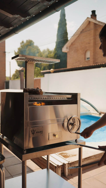PARRILLA PROFESIONAL ELEVABLE CON ATEMPERADOR