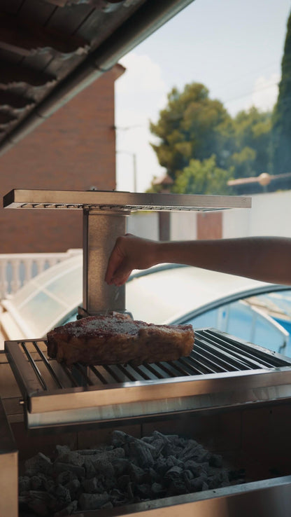 PARRILLA PROFESIONAL ELEVABLE CON ATEMPERADOR